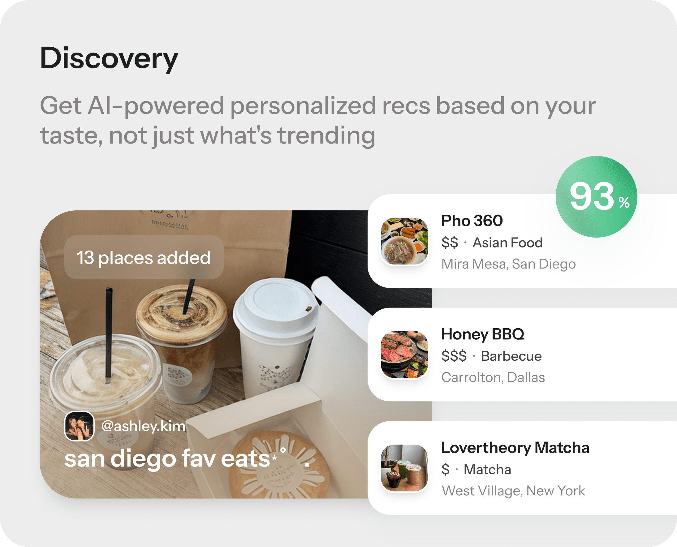 Discovery — AI-powered recs tailored to your taste.
